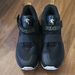 AND1 Kids Black and Gold Sneakers